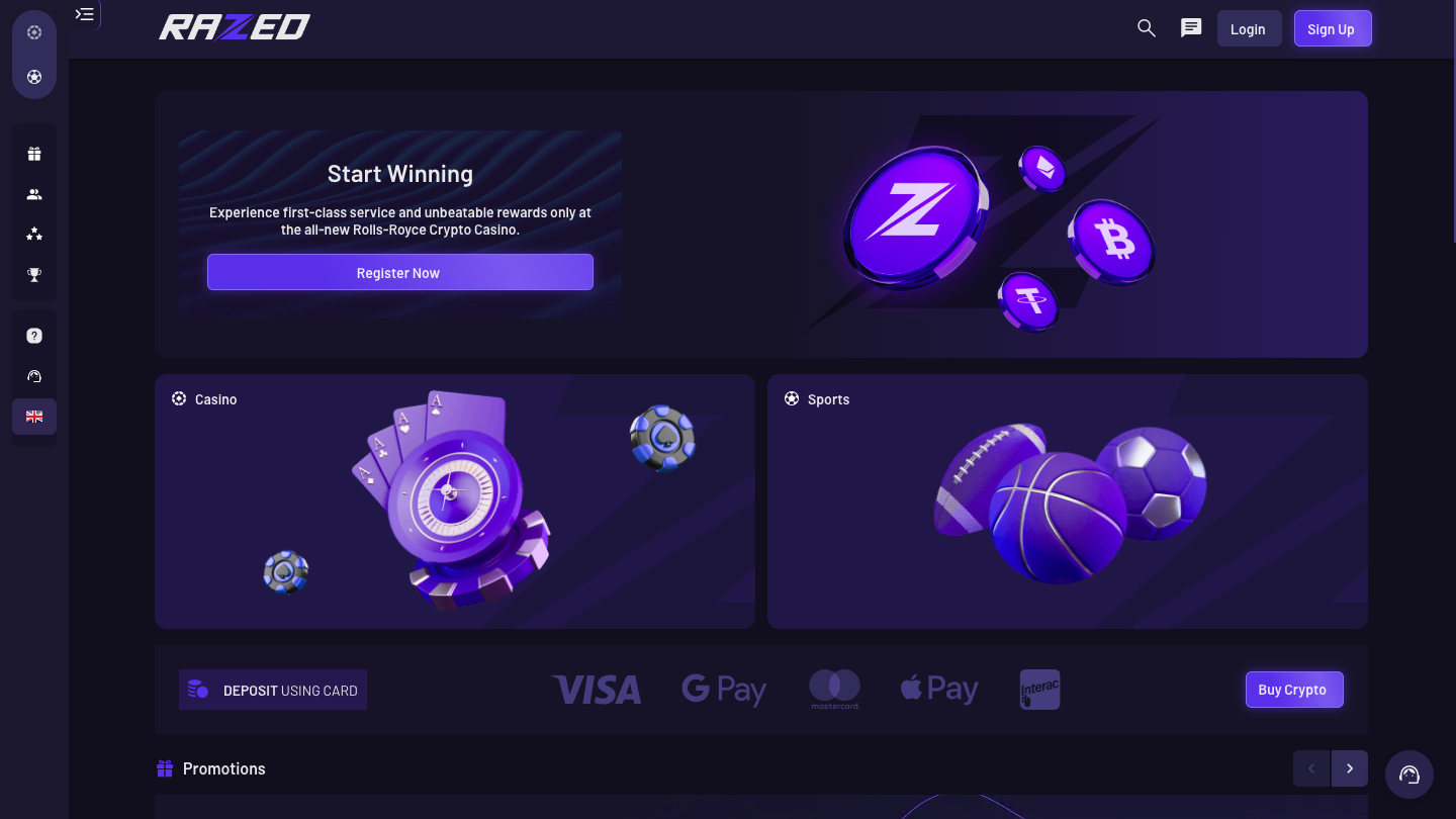 Razed promo Code CryptoBets